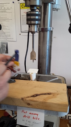 Joe Drilling Hole on Top of Moineau Extruder 1